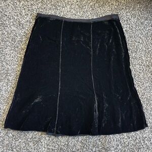 GAP Elegant Black Velvet A-Line Skirt